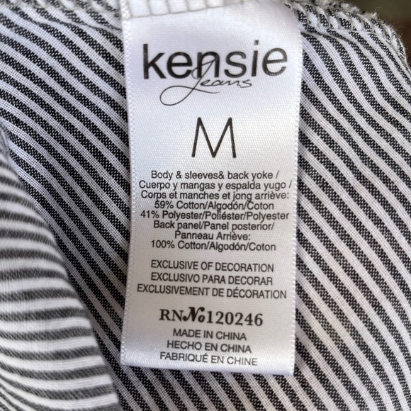 •Kensie• Mixed Media Sweatshirt Top - Size Medium - Picture 7 of 8